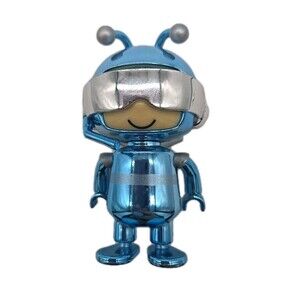 Ryans World Blue Robot Ryan Figure Bonkers Toy Metallic Bug Antennas Wings Fly?